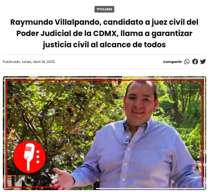 Raymundo Villalpando hablando sobre su historia personal